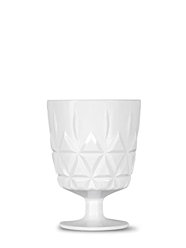 Sagaform Picknick Gläser 4er Set aus Acryl in der Farbe Weiß mit einem Volumen von 300ml, 8x11cm, 5018174 von Sagaform