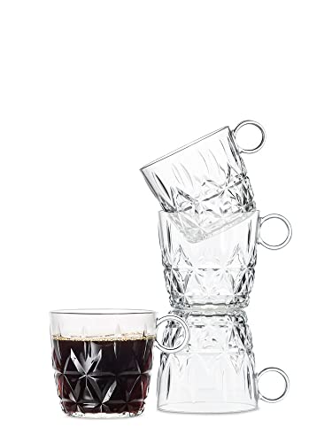 Sagaform Picknick Kaffeebecher transparent 4er Set aus Acryl mit einem Volumen von 280ml, 8x8cm, 5018222 von Sagaform