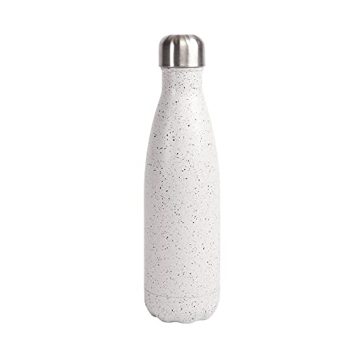 Sagaform Unisex – Erwachsene 5018318 Nils Stahlflasche weiß/schwarz 12/24H, 50cl, 7x26 cm von Sagaform