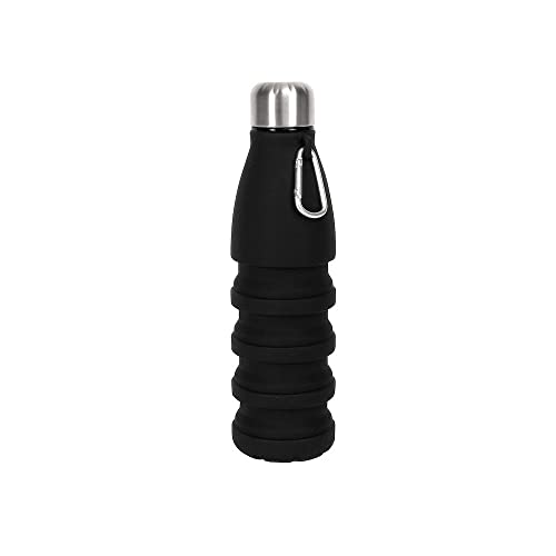 Sagaform Unisex – Erwachsene 5018348 Stig Faltbare Flasche, schwarz, 7 x 25 cm von Sagaform