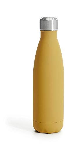 Sagaform Unisex – Erwachsene to go Trinkflasche, Gelb, 500 ml von Sagaform