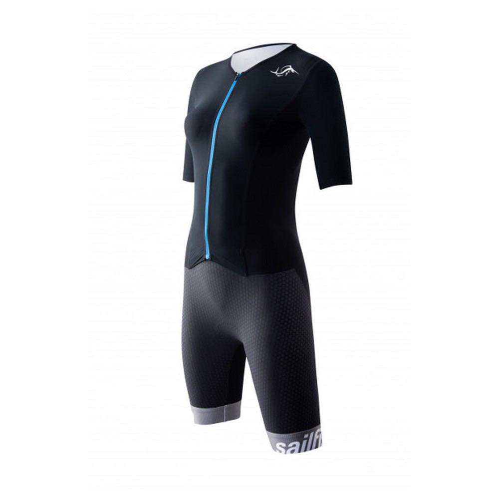 Sailfish Aerosuit Pro Short Sleeve Trisuit Weiß,Schwarz S Frau von Sailfish