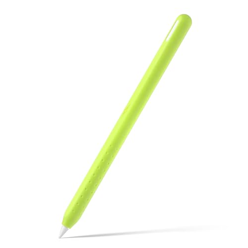 Dünne Silikonhülle für Pencil 2. Protektoren, perfekte Passform, sturzsicher und leicht, Silikon-Griffhülle für Männer und Frauen, die Bleistift verwenden, Leuchtendes Grün von Saiyana