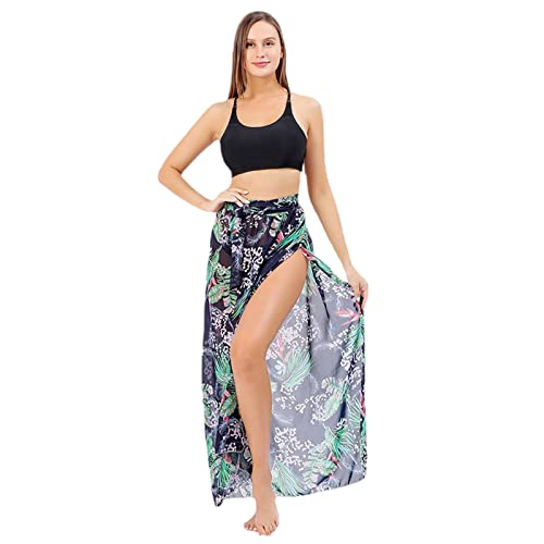 Saiyana Sarong-Swimsuit für Damen, leicht, lang, Strandband, Wickelrock, bedruckter Schal, Badeanzug, Unterschal von Saiyana
