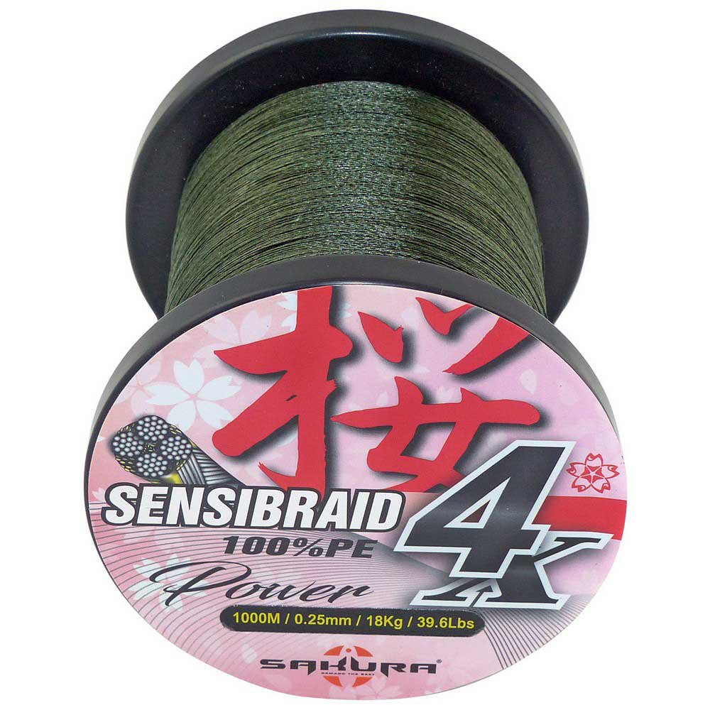 Sakura Sensibraid 4x Braided Line 1000 M Grün 0.200 mm von Sakura