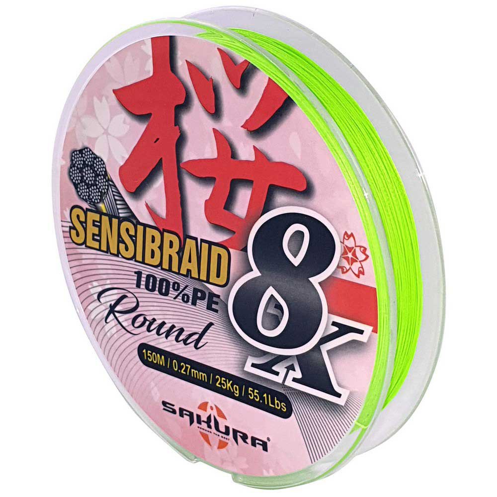 Sakura Sensibraid 8x Braided Line 150 M Grün 0.080 mm von Sakura