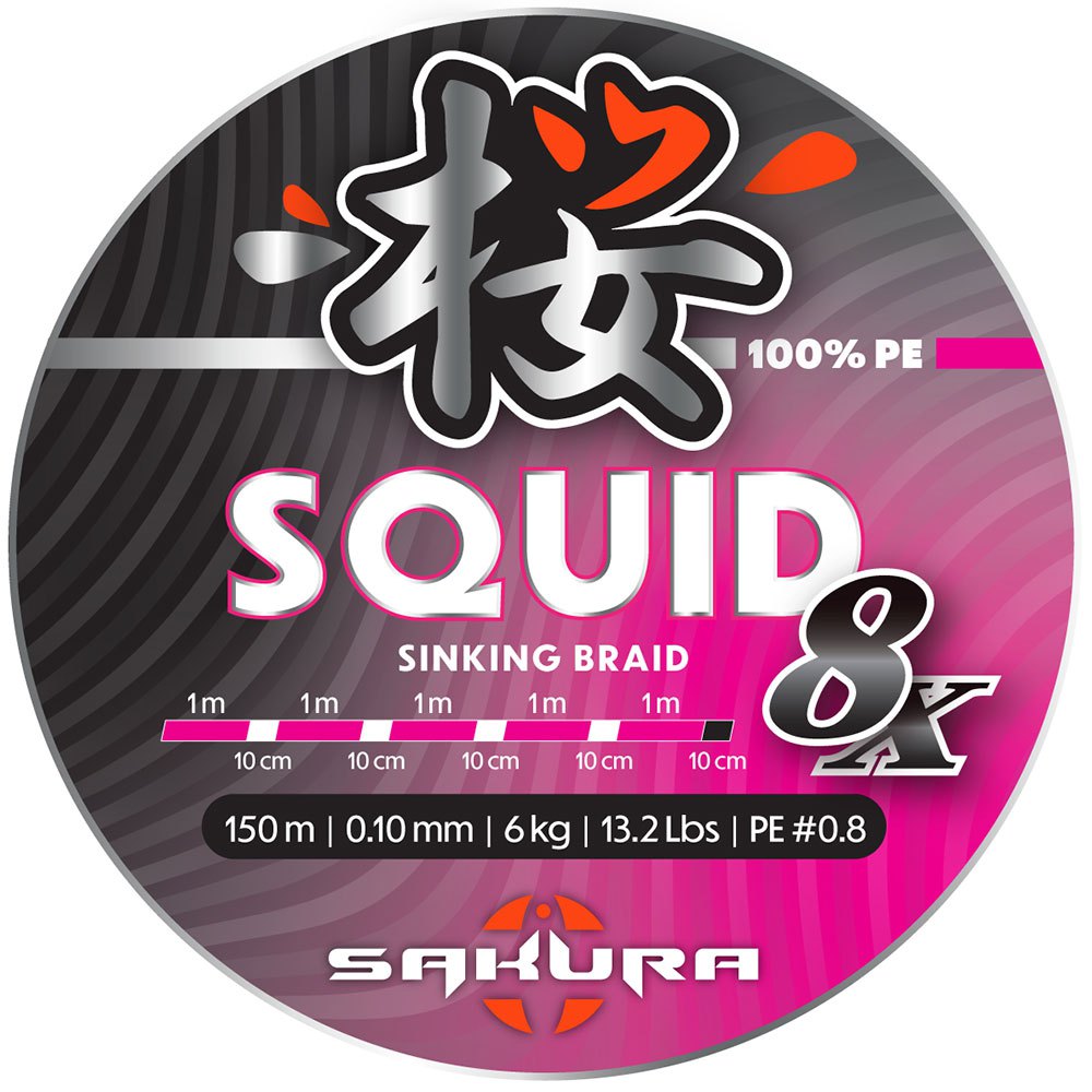 Sakura Squid 8 Braided Line 150 M Blau 0.100 mm von Sakura