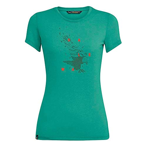 SALEWA Damen Eagle Figure Dry W S/S Tee T-Shirt, Feldspar Green Mel, 3X_l von Salewa