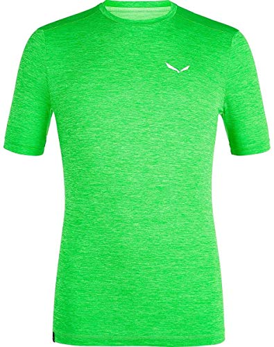 SALEWA Herren PUEZ Mel HYBRID Dry M S/S Tee Hemden & T-Shirts, Fluo Green Melange, XXXL von Salewa