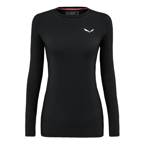 Salewa Damen Cristallo Warm Amr W L/S Tee. Longsleeve Tee, Black Out, XS EU von Salewa