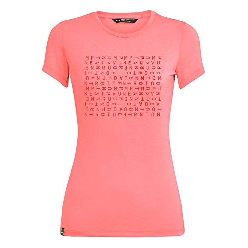 SALEWA Crosswords Dri-rel, T-Shirt für Damen L Shell Pink Melange von Salewa