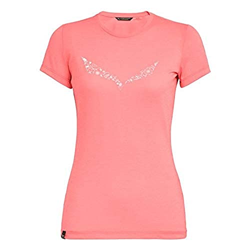 Salewa Damen Blusen und T-Shirts Solid Dry W S/Tee, Shell Pink Melange, 52/46, 00-0000027019 von Salewa
