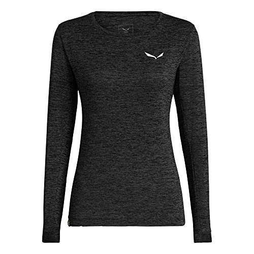 Salewa Damen Puez Melange Dry W L/S Tee Langarmshirt, black out melange, DE 34 (40/34) - XS von Salewa