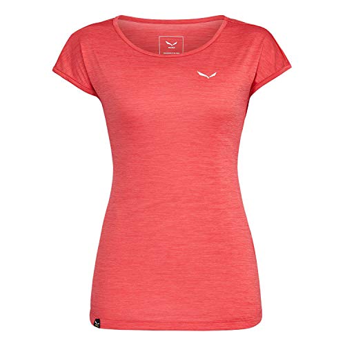 Salewa Damen Puez Melange Dry W S/S Tee Blusen T shirts, Rose Red Melange, 3XL EU(44 D) von Salewa