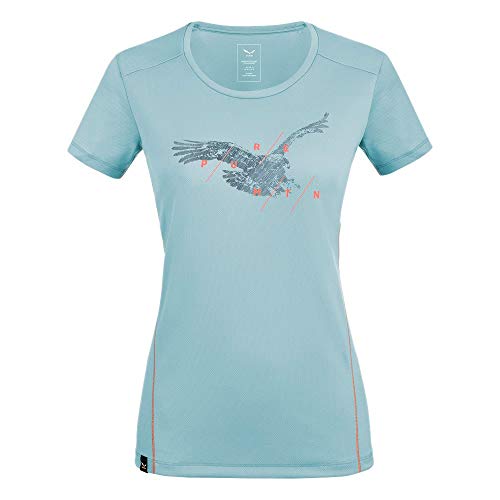 Salewa Damen Sporty Graphic Dry W S/S Tee Blusen & T-Shirts, Ocean, XL von Salewa