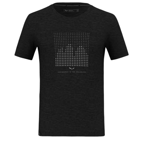 Salewa Eagle Dotted Mountain Merino T-Shirt Men, Black Out, L von Salewa