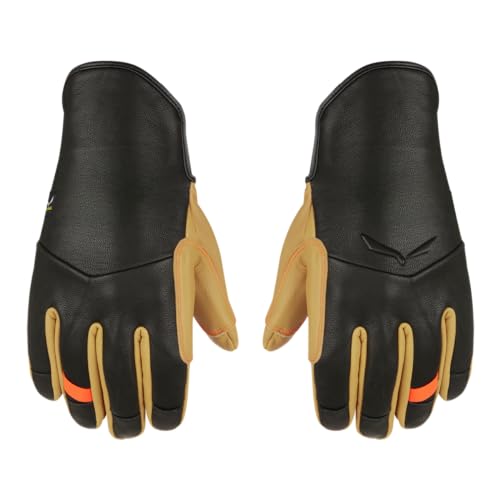 Salewa Male ORTLES AM M Leather Gloves Fingerglove, Black Out/2500/4570, 9/L von Salewa