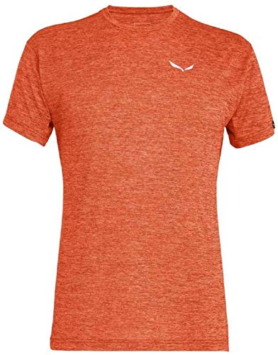 Salewa Herren Blusen und T-Shirts, Klassische Passform, Polyester, Red Orange Melange, XL von Salewa