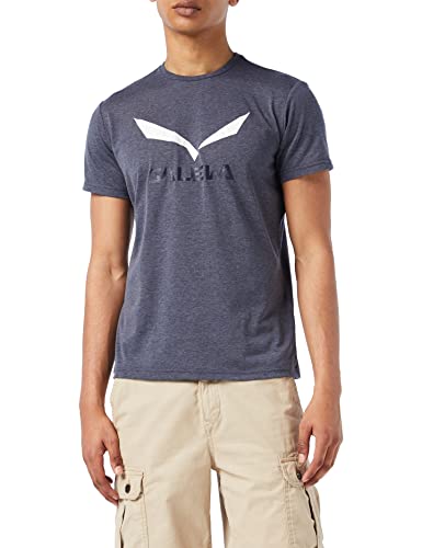 Salewa Herren Hemden und T-Shirts SOLIDLOGO Dry M S/Tee, Premium Navy Melange, 46/S, 00-0000027018 von Salewa