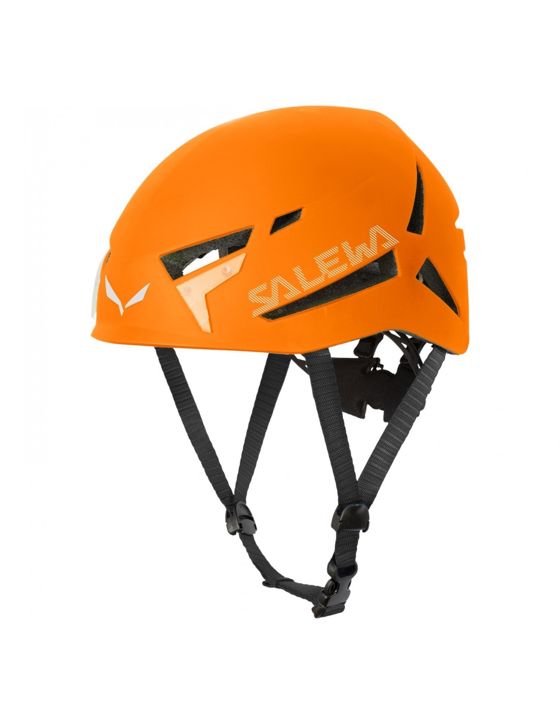 Salewa Kletterhelm Vega Orange Kletterhelmfarbe - Orange, Kletterhelmgewicht - 220 - 250g, Kletterhelmgröße (Kopfumfang) - ~ 53 - 59 cm, von Salewa
