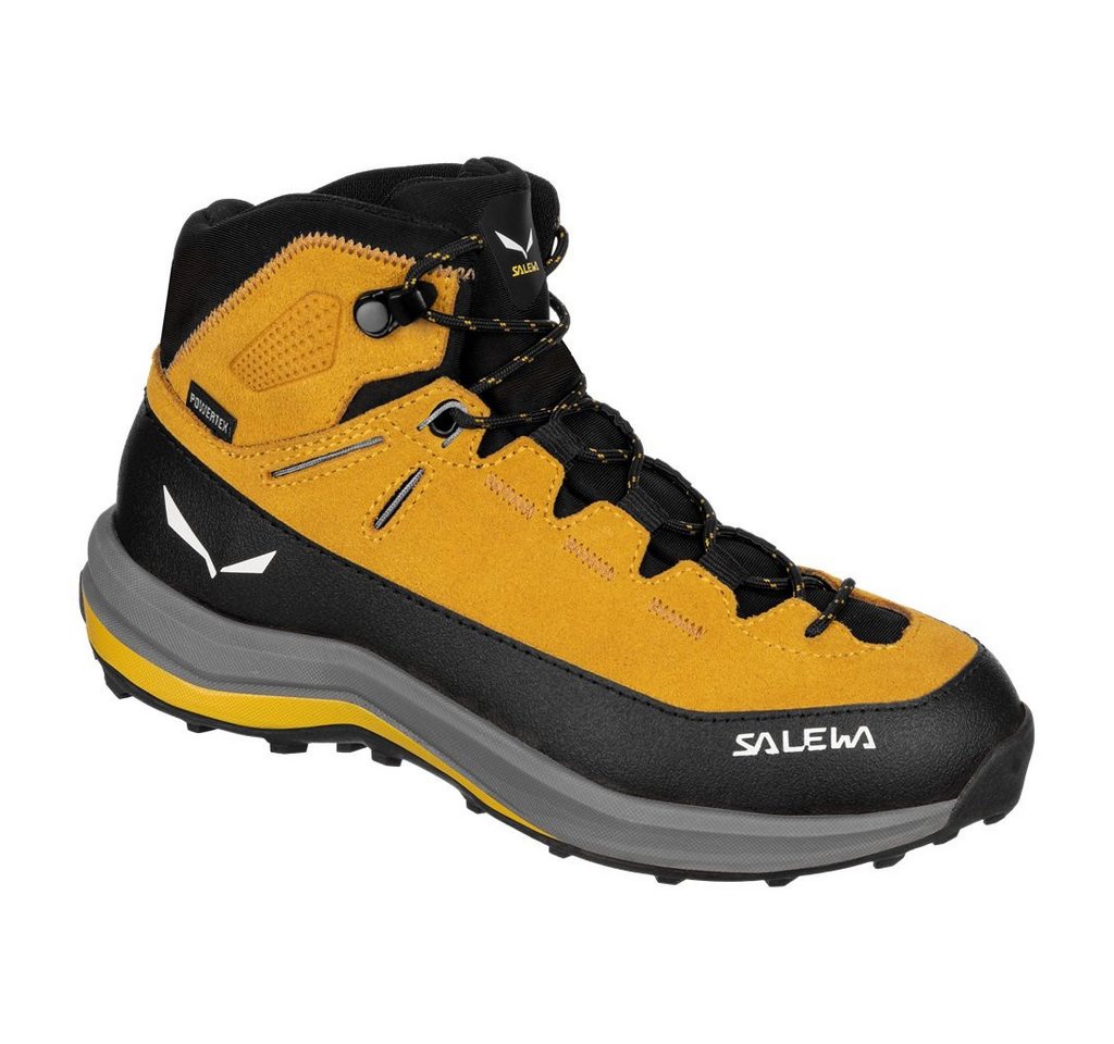 Salewa MTN Trainer 2 Mid PTX (Powertex, wasserdicht) gold/schwarz Kinder Wanderschuh von Salewa