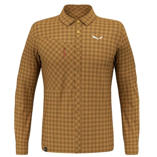 Salewa Puez Dry Long Sleeve Shirt Men, Golden Brown, M von Salewa