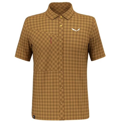 Salewa Puez Dry Short Sleeve Shirt Men, Golden Brown, L von Salewa