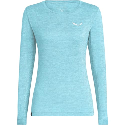 Salewa Puez Melange Dry’ Long Sleeve Tee Women, air Blue Melange, XS von Salewa