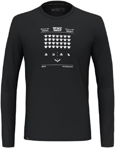 Salewa Pure Space Game Merino T-Shirt Men, Black Out, M von Salewa