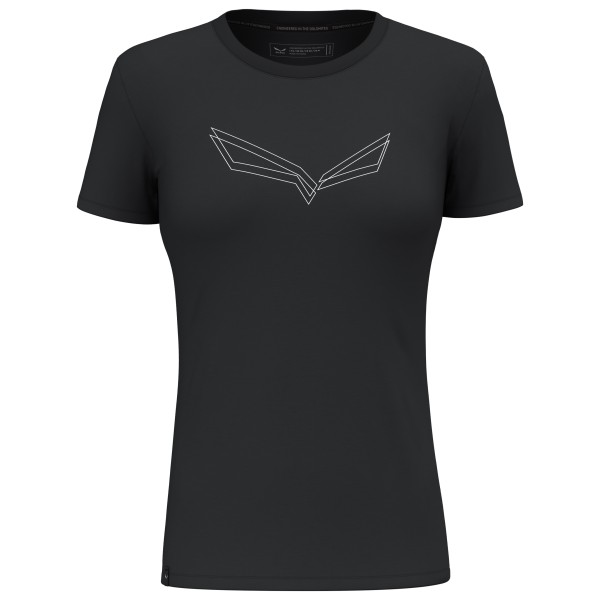 Salewa - Women's Pure Eagle Frame Dry T-shirt - T-Shirt Gr 46 schwarz von Salewa
