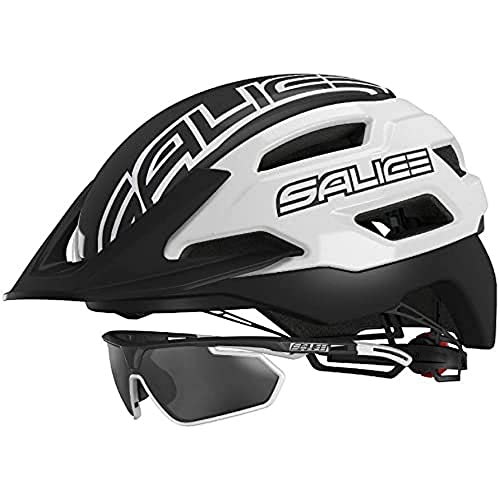 SALICE Helm Bike XS TG. 51-56 Unisex-Erwachsene Weiß-Schwarz von Salice
