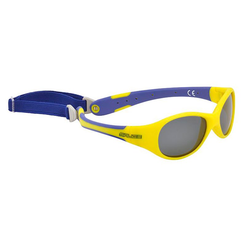 Salice 161 Polarflex Sport Sunglasses Junior Gelb,Blau Polarflex Smoke/CAT3 von Salice