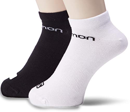 Salomon, 2 Paar kurze Unisex-Socken, FESTIVAL 2-PACK, Baumwolle/Polyamid, Gr. XL (45-47), Weiß/Schwarz, L40277600 von Salomon