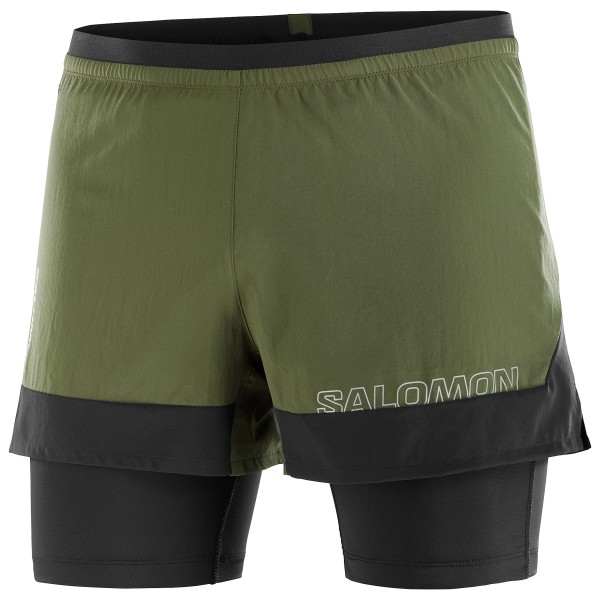 Salomon - Cross 2in1 Shorts - Laufshorts Gr XL oliv von Salomon