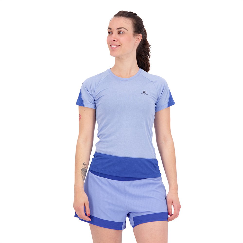 Salomon Cross Run Short Sleeve T-shirt Blau XS Frau von Salomon