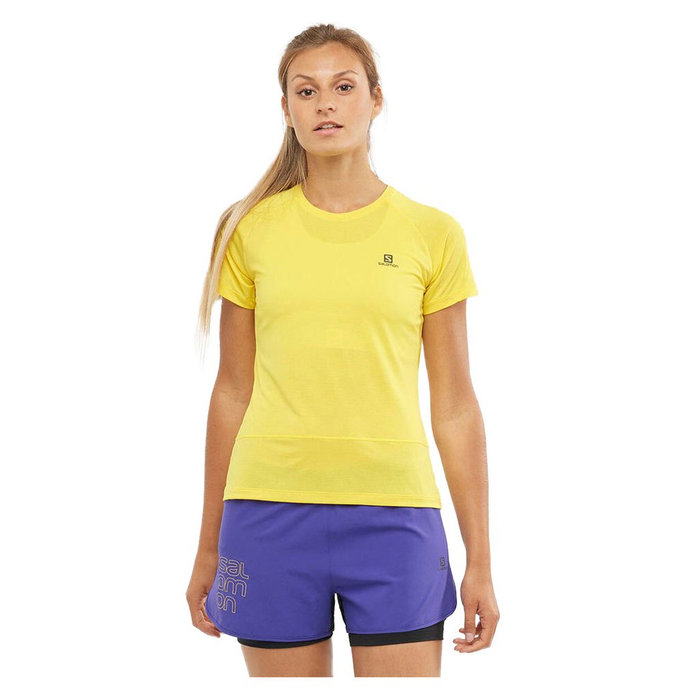 Salomon Cross Run Short Sleeve T-shirt Gelb XS Frau von Salomon