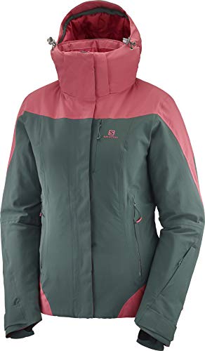 Salomon Damen Icerocket JKT W Green Gables/Garnet Rose, XS, LC1215100 von Salomon