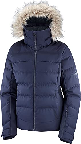 Salomon Damen Ski-Jacke, STORMCOZY JACKET W, Polyamid/Polyester, Blau (Night Sky), Größe: L, LC1381600 von Salomon