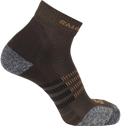 Salomon Elevation Quarter Unisex-Socken, Brown, 45-47 von Salomon