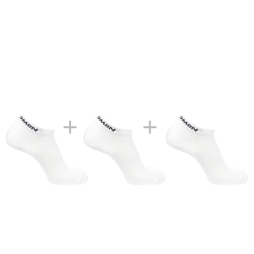 Salomon Unisex Flow Low 3-pack-white-black Socks, Weiß, 42-44 EU von Salomon