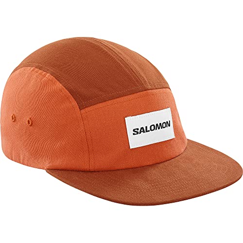 Salomon Unisex-Fünf-Panel-Mütze, Lässiger Stil, Vielseitigkeit, ganztägiger Komfort, Orange, Einheitsgröße von Salomon