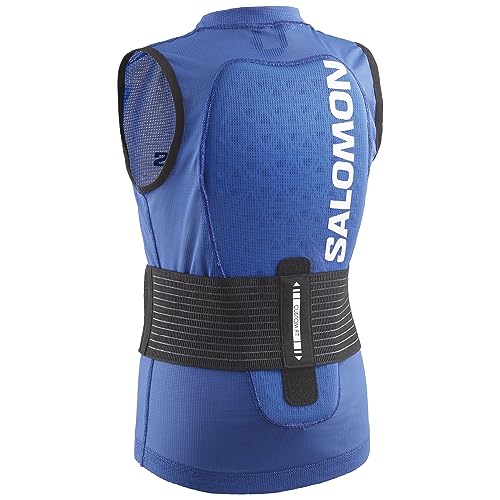 Salomon Flexcell Pro Vest Ski Snowboarden MTN Kinder Rückenschutz, Anpassbarer Schutz, Atmungsaktivität und Einfach Anzupassen, Blau, JL von Salomon