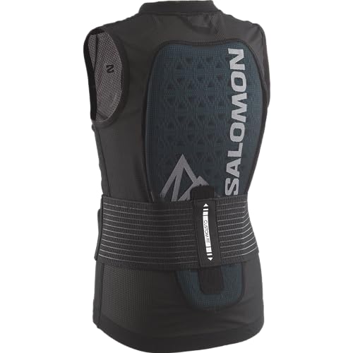 Salomon Flexcell Pro Vest Ski Snowboarden MTN Kinder Rückenschutz, Anpassbarer Schutz, Atmungsaktivität und Einfache Anpassung, Schwarz, JM von Salomon