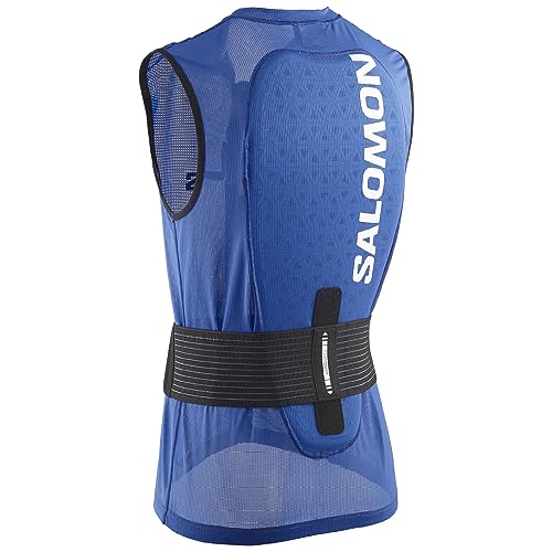 Salomon Flexcell Pro Vest Ski Snowboarden MTN Unisex Rückenschutz, Anpassbarer Schutz, Atmungsaktivität und Einfach Anzupassen, Blau, L von Salomon