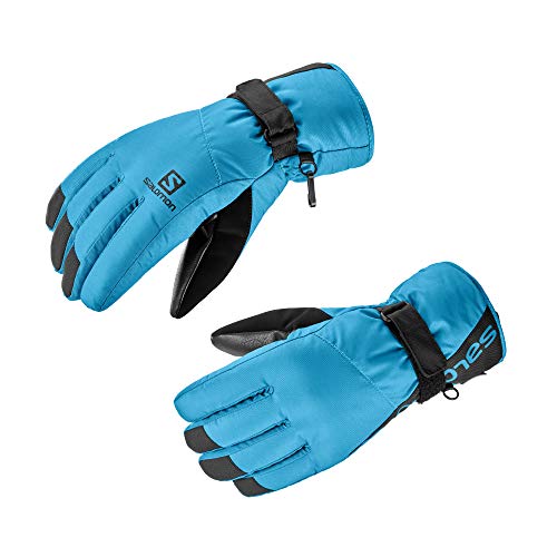 Salomon Herren Handschuhe, FORCE DRY M, Atmungsaktiv, Schwarz/Blau (Fjord Blue), Gr. L, LC1182700 von Salomon