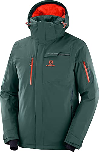 Salomon Herren Ski-Jacke mit Kapuze, BRILLIANT JKT M, Synthetik, grün (Green Gables), Größe: L, LC1192100 von Salomon
