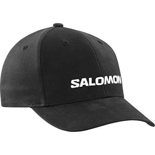 Salomon Logo Mütze Unisex, Lässiger Stil, Komfort und Leichtigkeit, anpassbarer Sitz, Deep Black, Einheitsgröße von Salomon