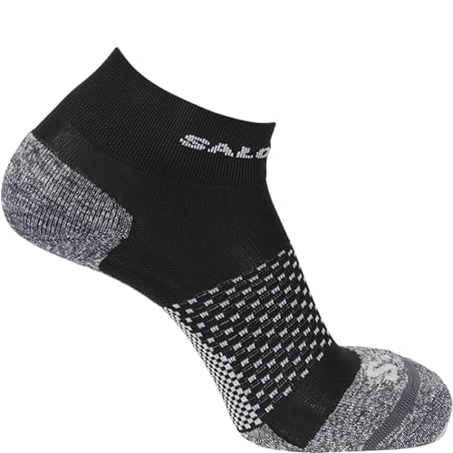 Salomon Push Ankle Unisex Socken, Reflektierende Details, Feuchtigkeitsregulierung, Dämpfung, Schwarz, 36-38 von Salomon