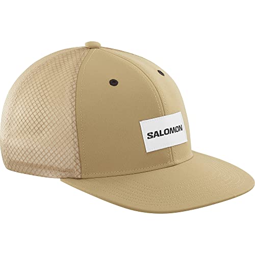 Salomon Trucker Cap Unisex, mutig aber vielseitiger Stil, recyceltes Material, Komfort und Atmungsaktivität, Gelb, L/XL von Salomon