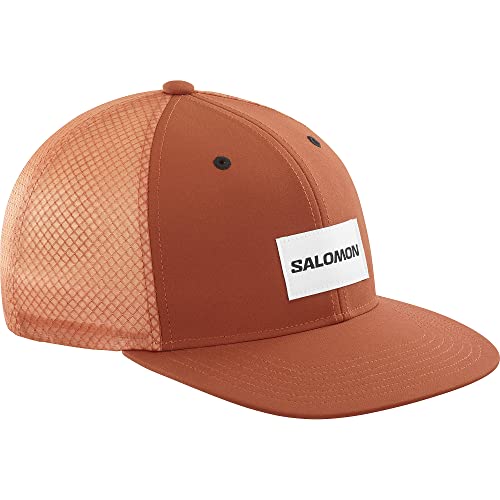 Salomon Trucker Cap Unisex, mutig aber vielseitiger Stil, recyceltes Material, Komfort und Atmungsaktivität, Orange, L/XL von Salomon